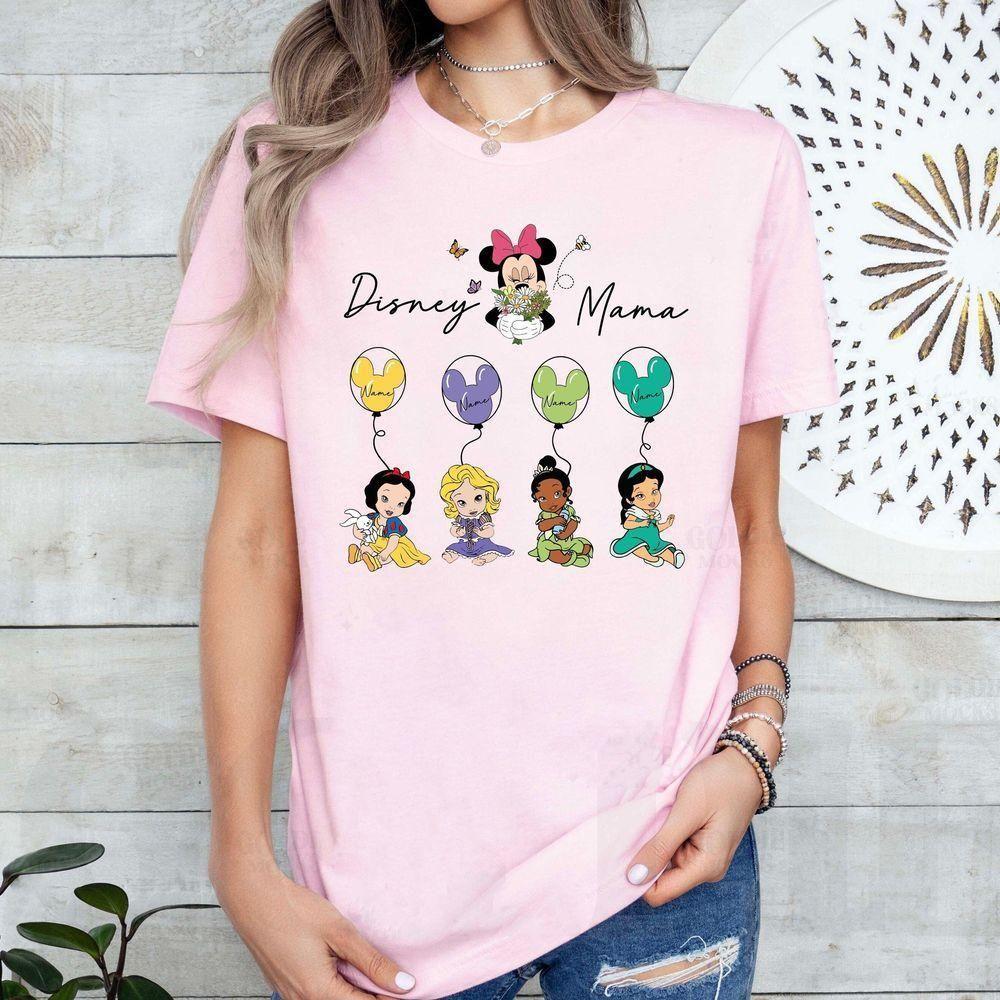Personalized Disney Princess Mama Comfort Color Vuitino Shirt